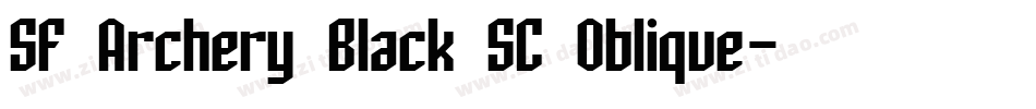 SF Archery Black SC Oblique字体转换
